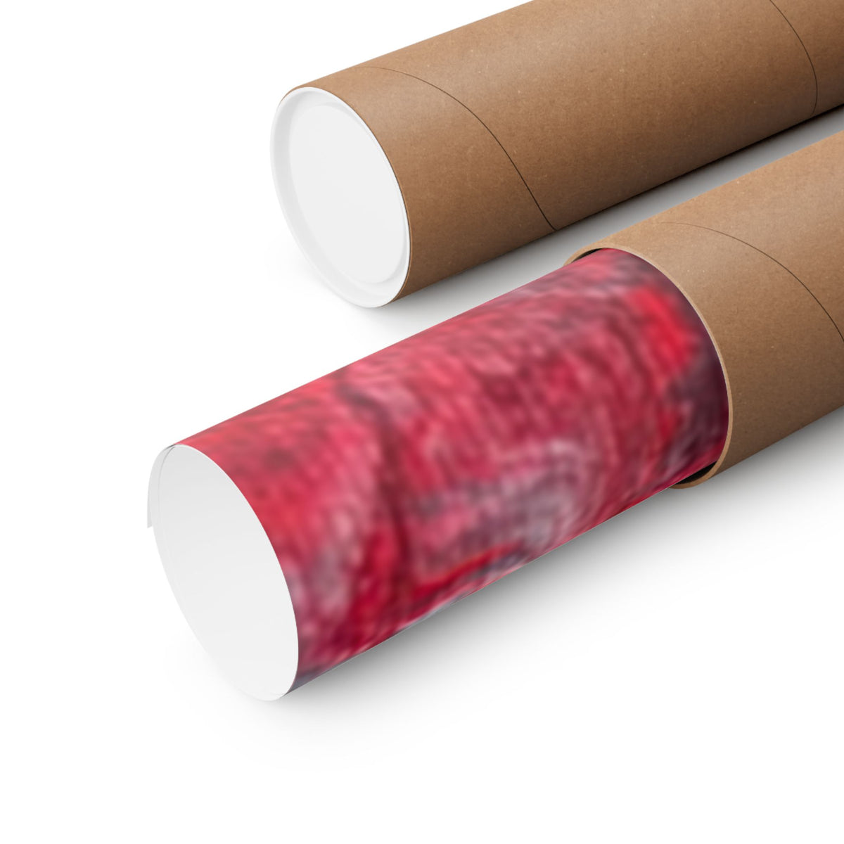 Power Abstract Red Fluid Art Matte Poster (Horizontal)