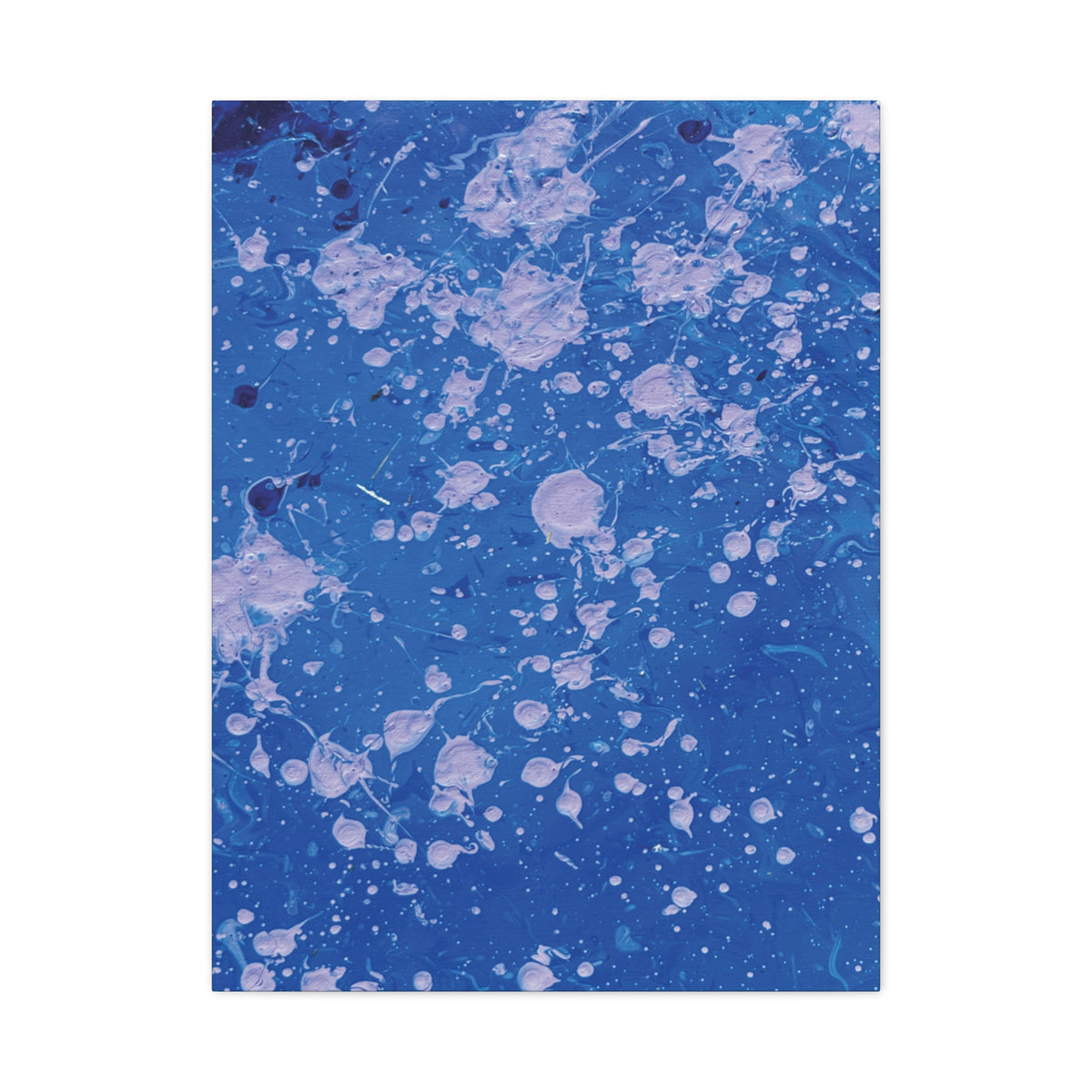 Blue Abstract Splatter Canvas Print  Dots (Matte Stretched 1.25")