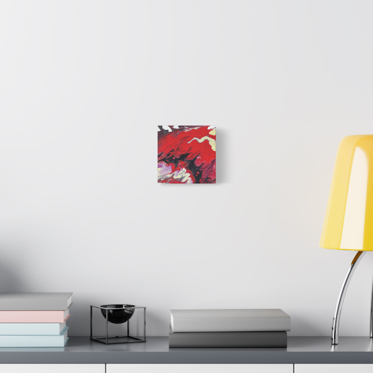 Power Abstract Red Fluid Art Canvas Print (Matte Stretched 1.25")