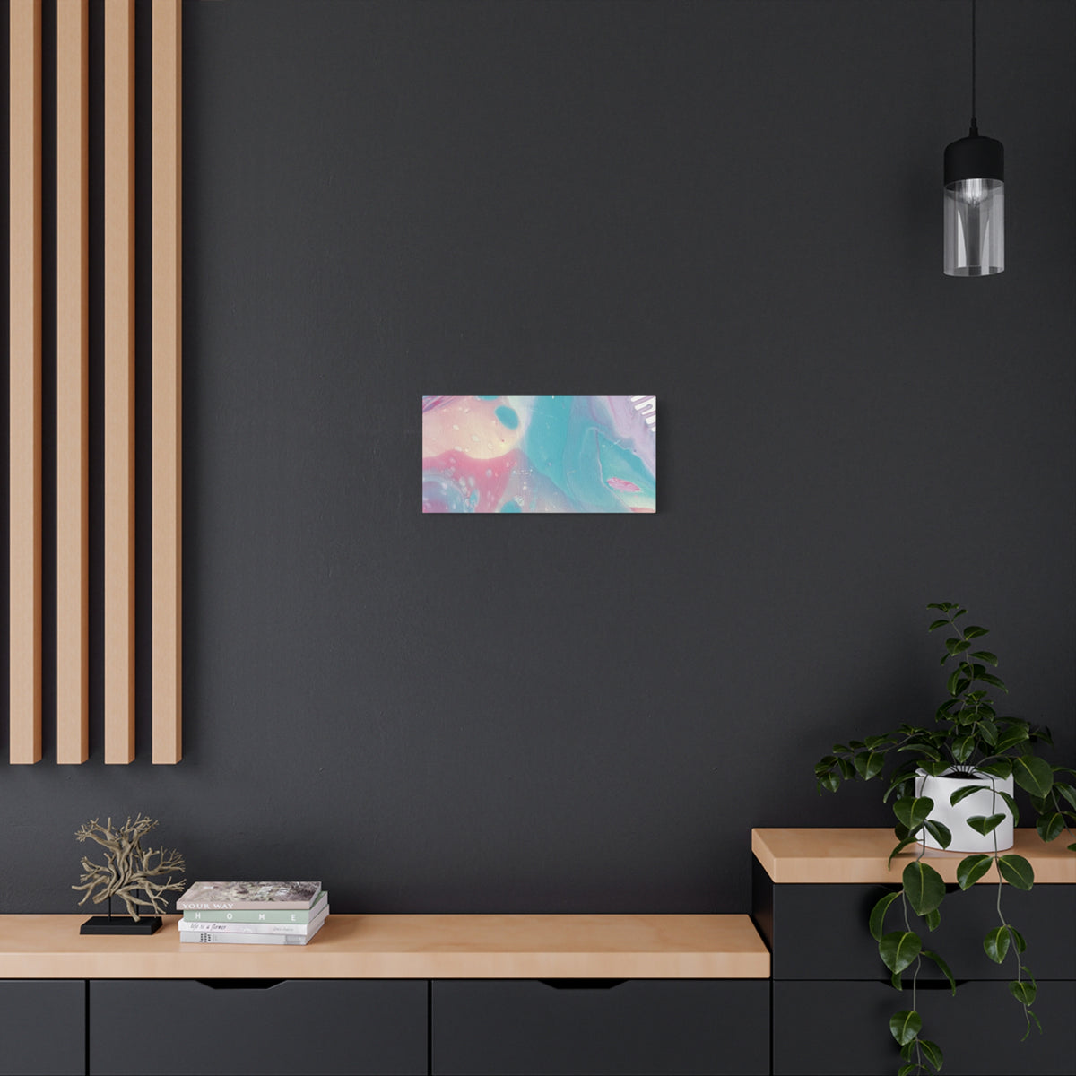 Pastel Fluid Animal Canvas Print Abstract Acrylic Pour Wall Art
