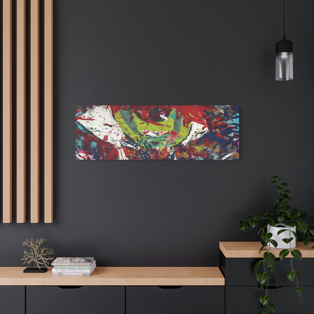 Abstract Burst Matte Canvas Print Eye Colorful Modern Wall Art, Stretched 1.25"