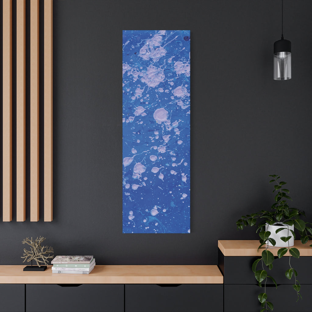 Blue Abstract Splatter Canvas Print  Dots (Matte Stretched 1.25")