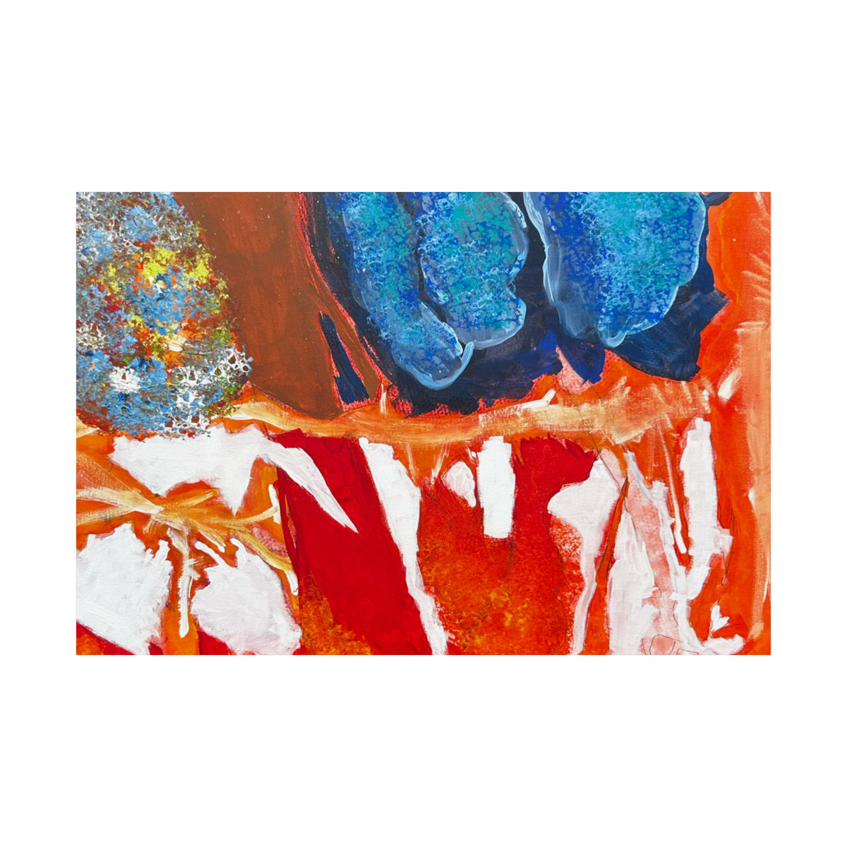 Abstract Color Splash Matte Poster Vibrant Horizontal Modern Wall Art