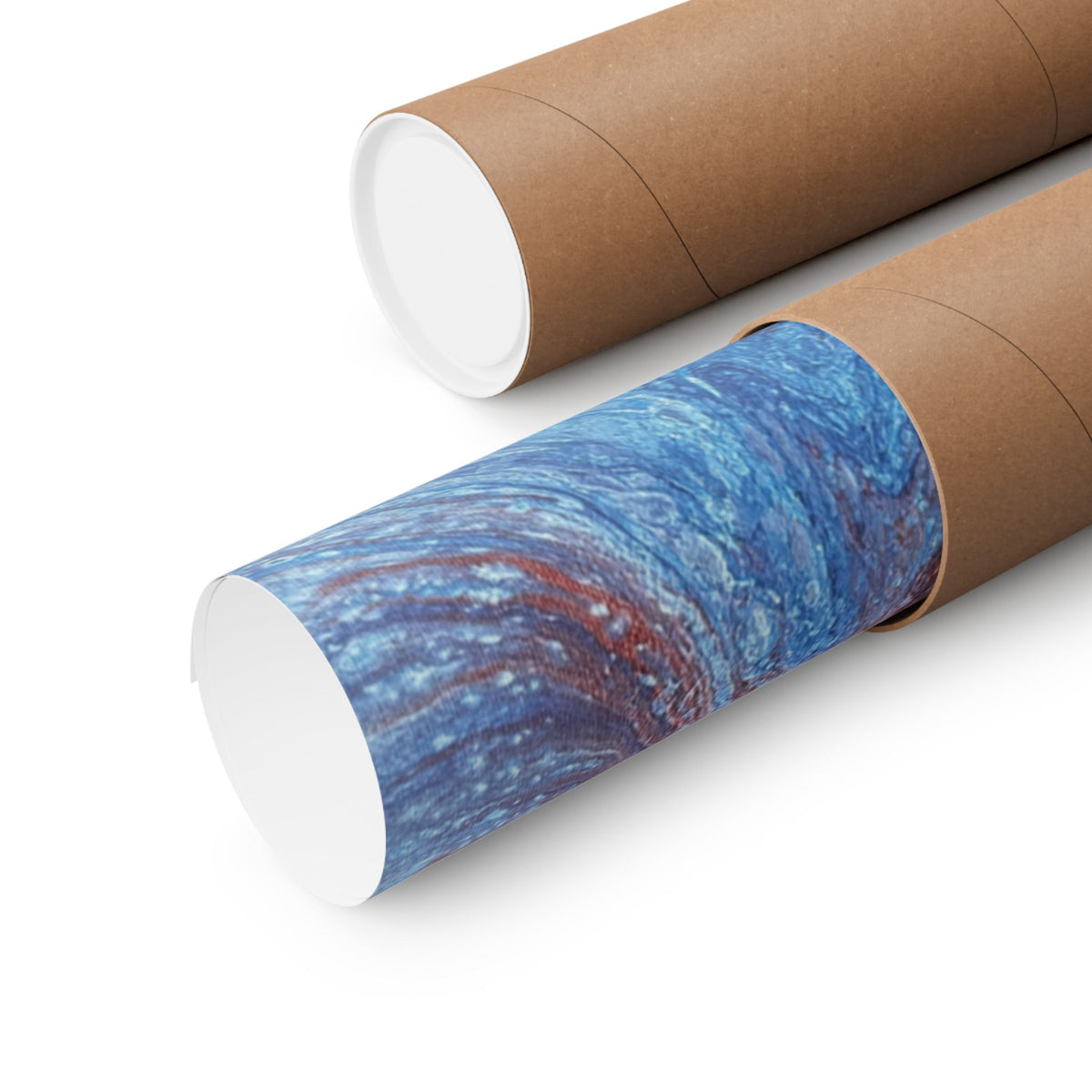 Abstract Blue Resin Art Poster Matte Vertical Wall Art