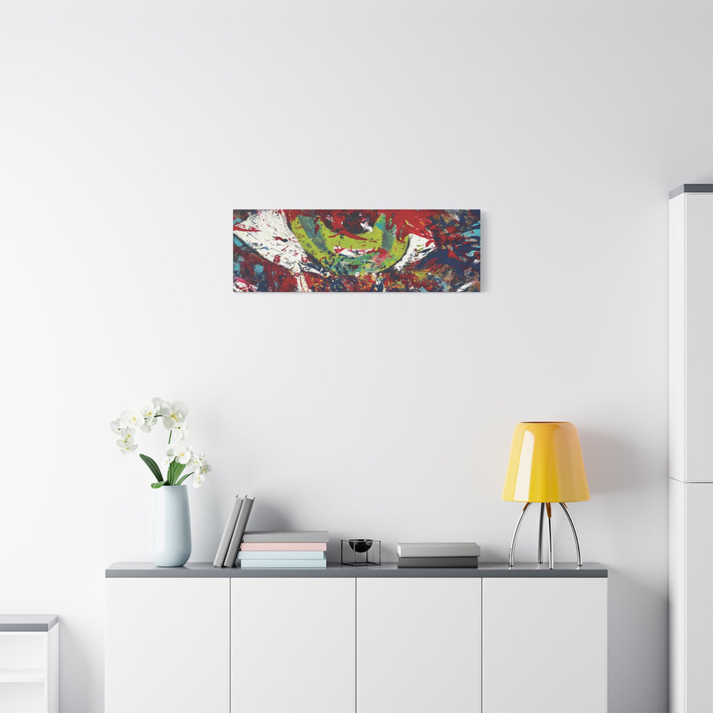 Abstract Burst Matte Canvas Print Eye Colorful Modern Wall Art, Stretched 1.25"