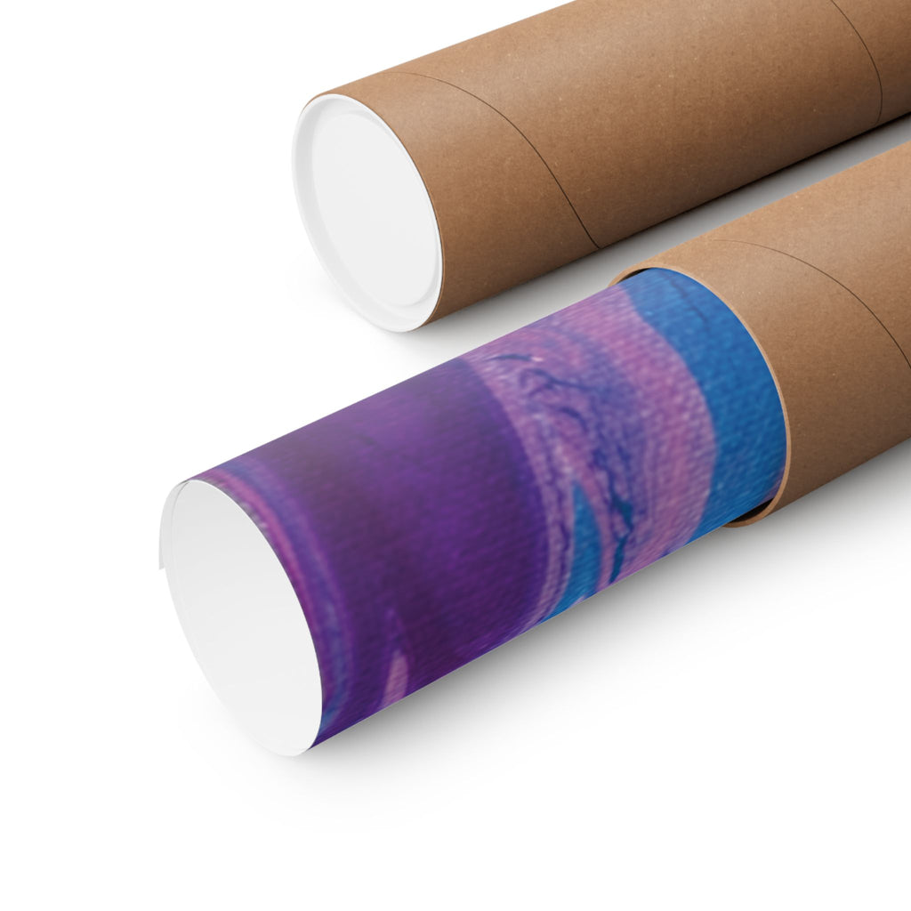 Wave Abstract Purple Fluid Art Matte Poster