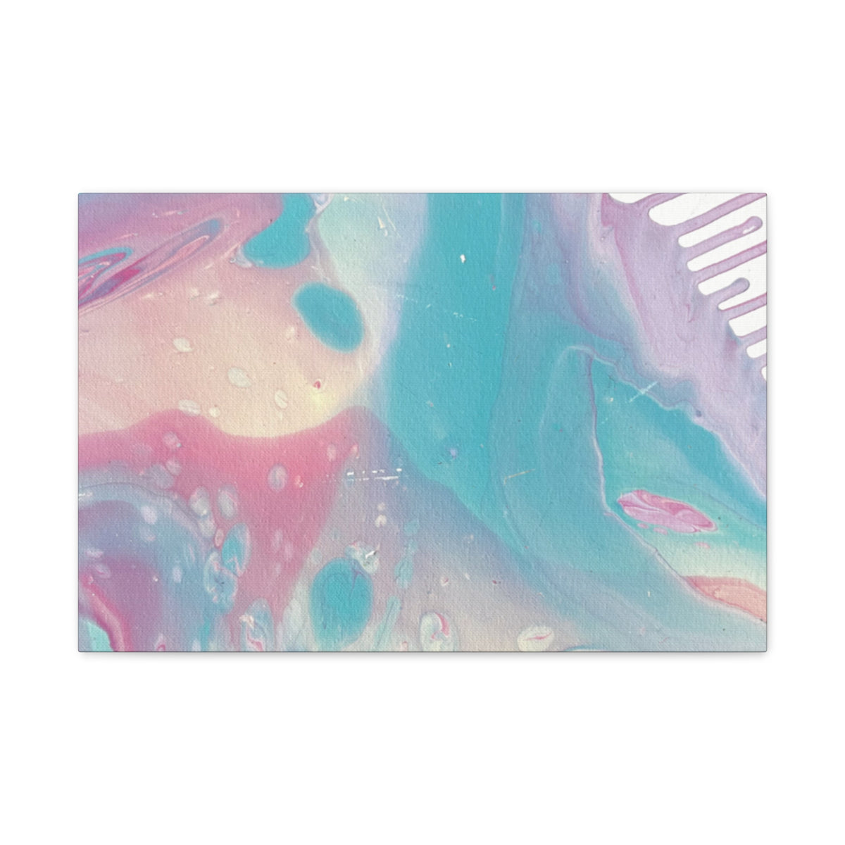 Pastel Fluid Animal Canvas Print Abstract Acrylic Pour Wall Art