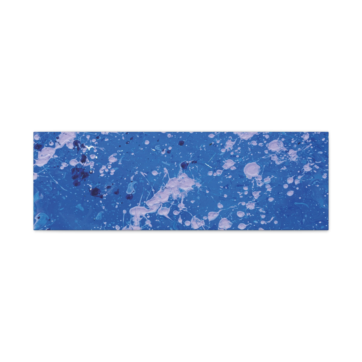 Blue Abstract Splatter Canvas Print  Dots (Matte Stretched 1.25")
