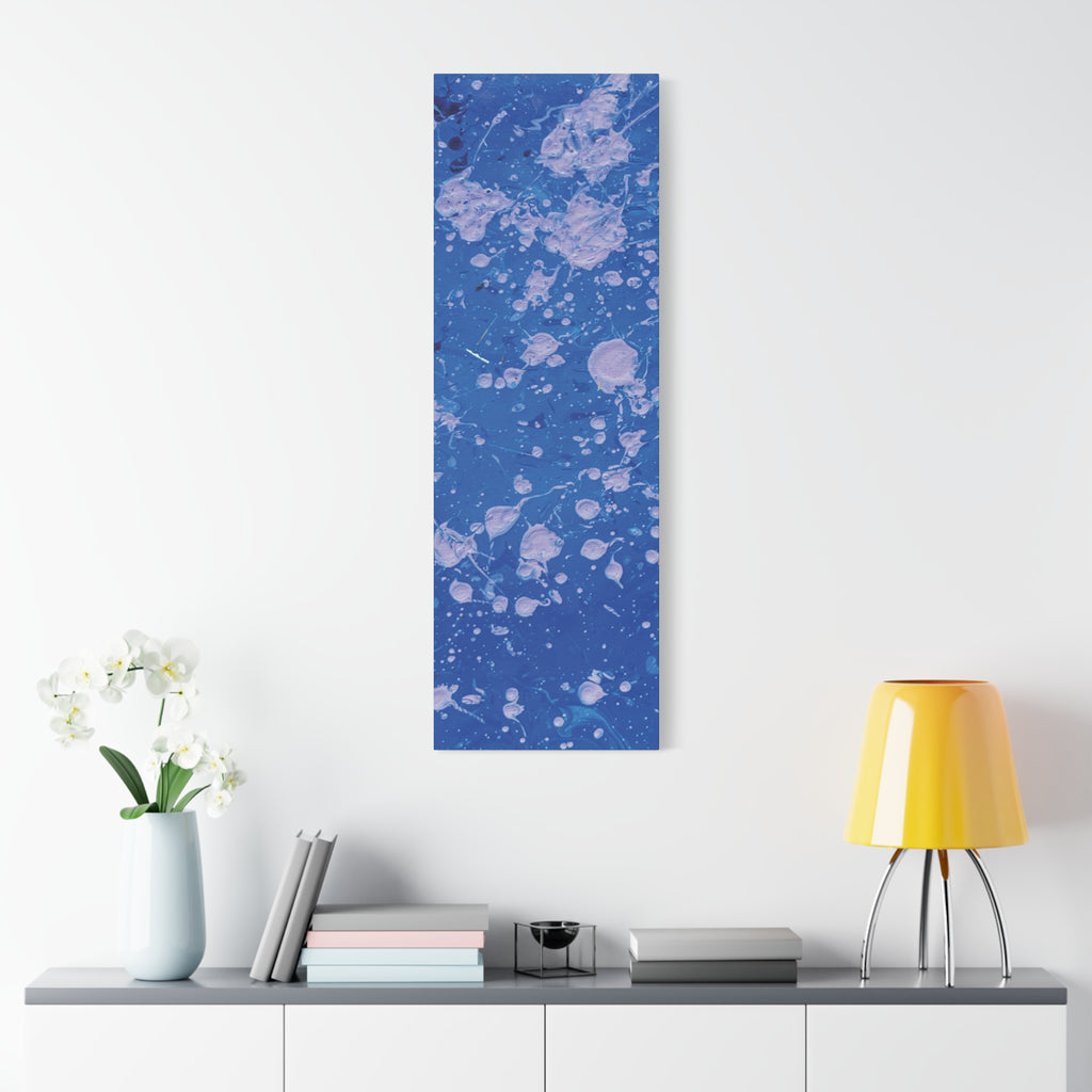 Blue Abstract Splatter Canvas Print  Dots (Matte Stretched 1.25")