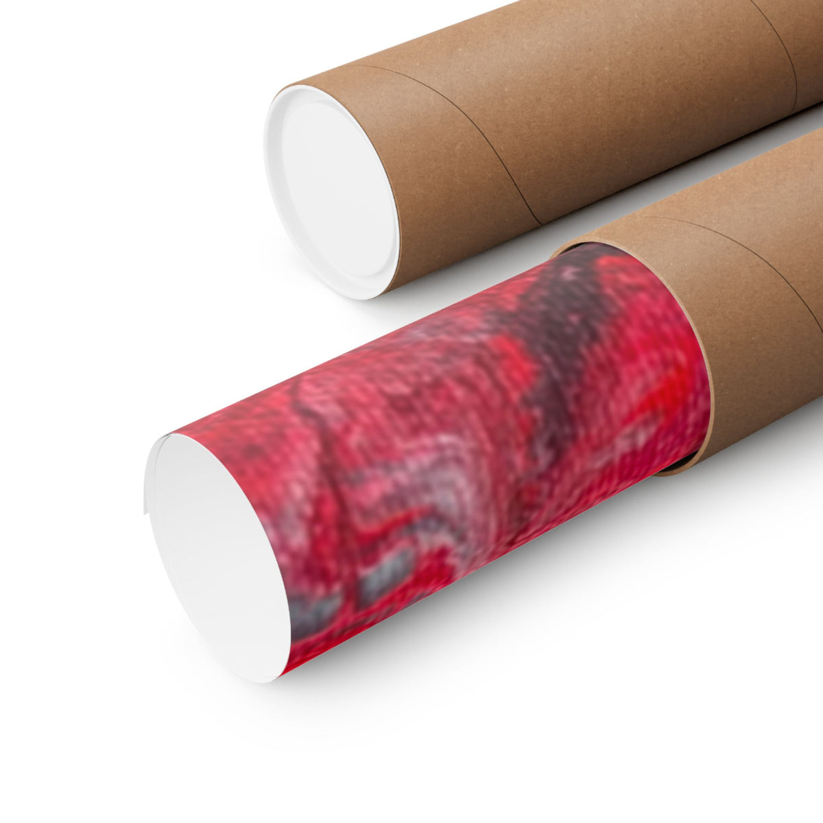 Power Abstract Red Fluid Art Matte Poster (Horizontal)