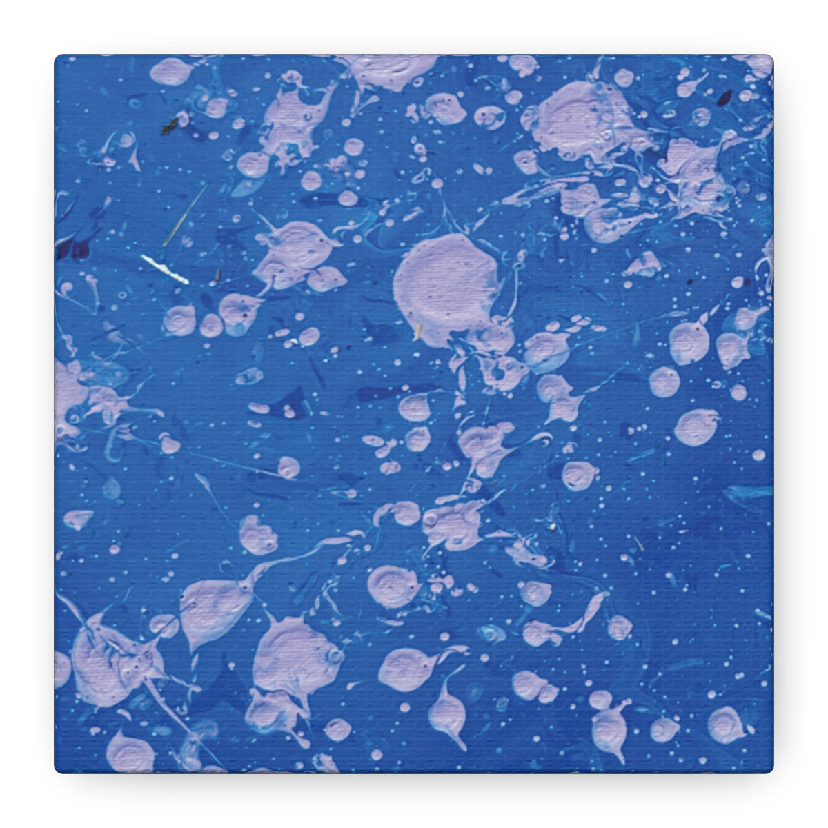 Blue Abstract Splatter Canvas Print  Dots (Matte Stretched 1.25")