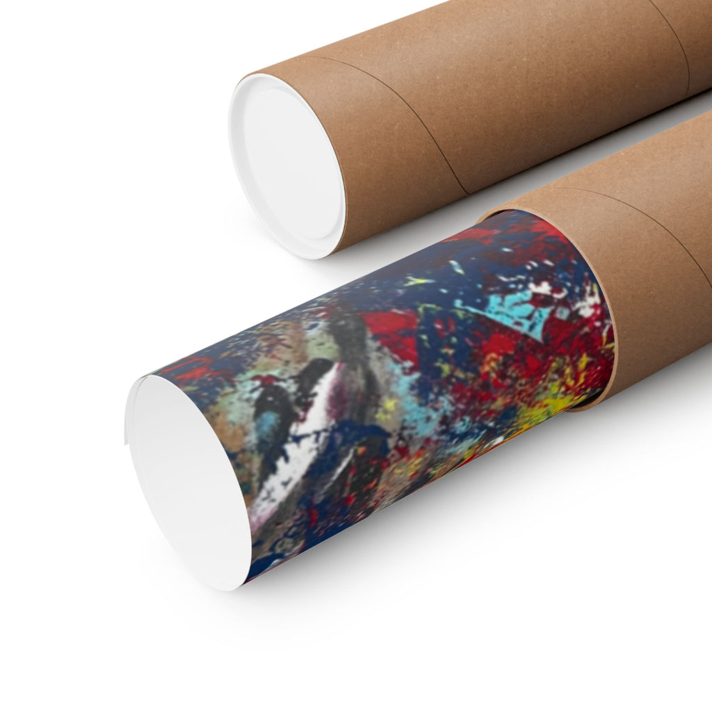 Abstract Color Splash Matte Poster EYE Horizontal Art Print