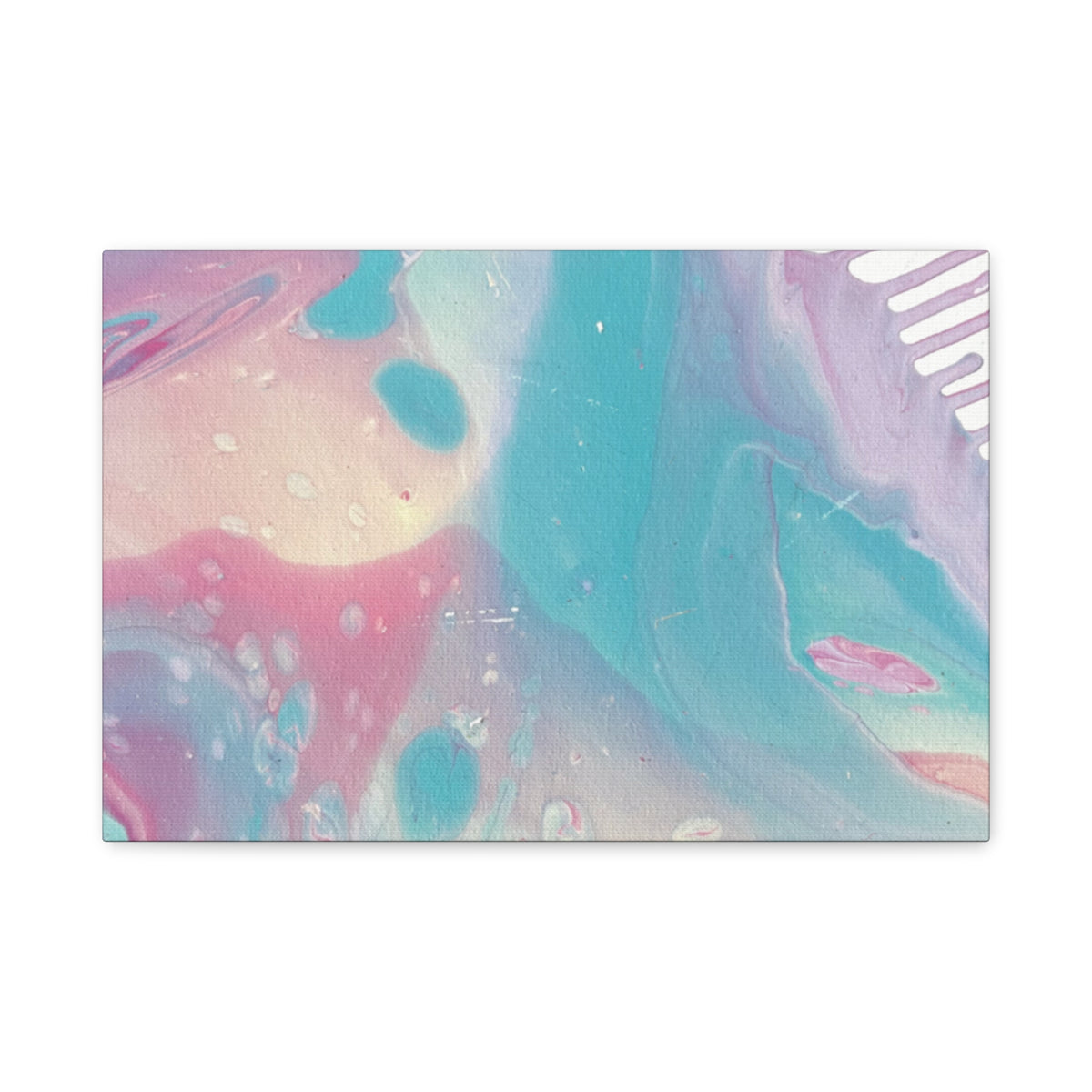 Pastel Fluid Animal Canvas Print Abstract Acrylic Pour Wall Art