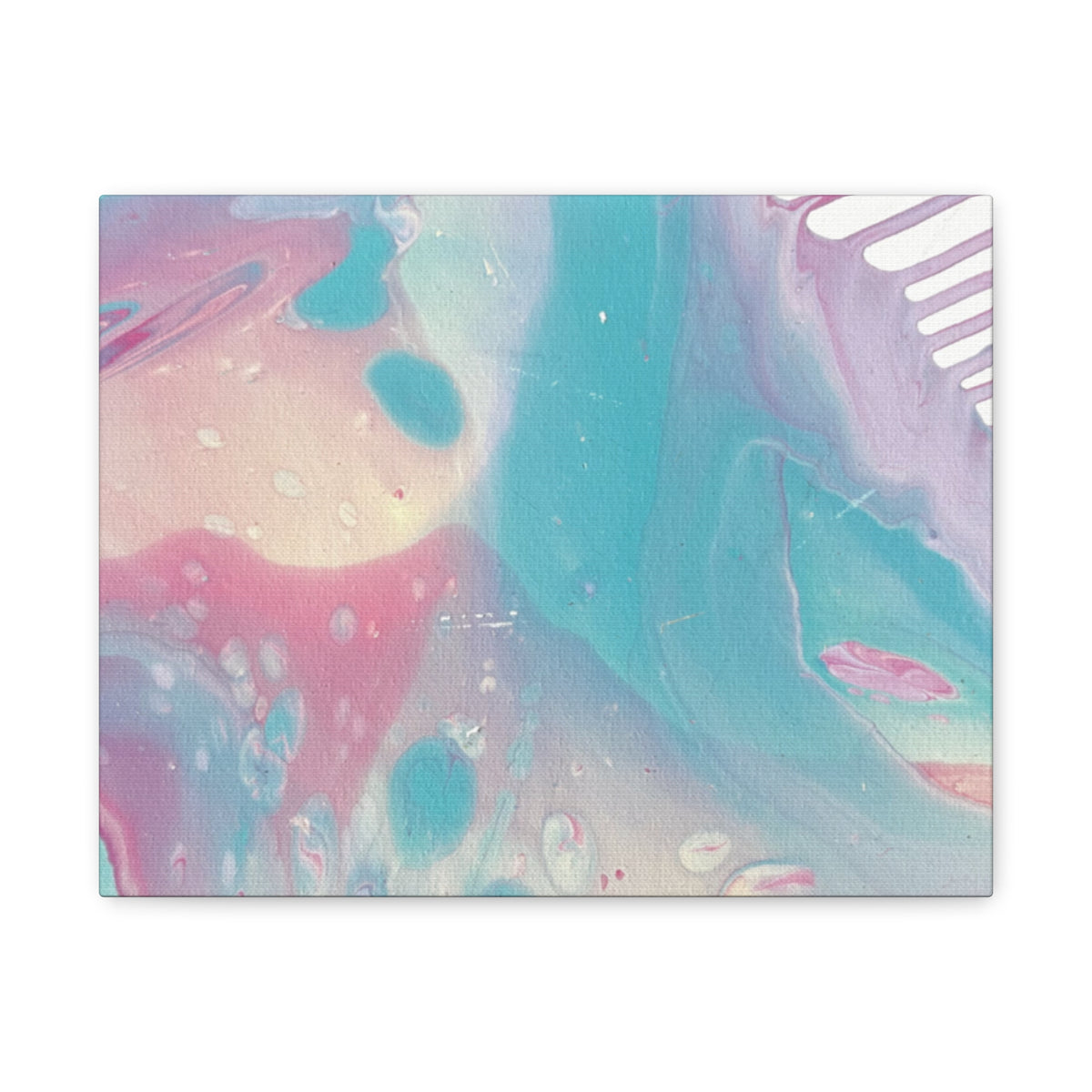 Pastel Fluid Animal Canvas Print Abstract Acrylic Pour Wall Art