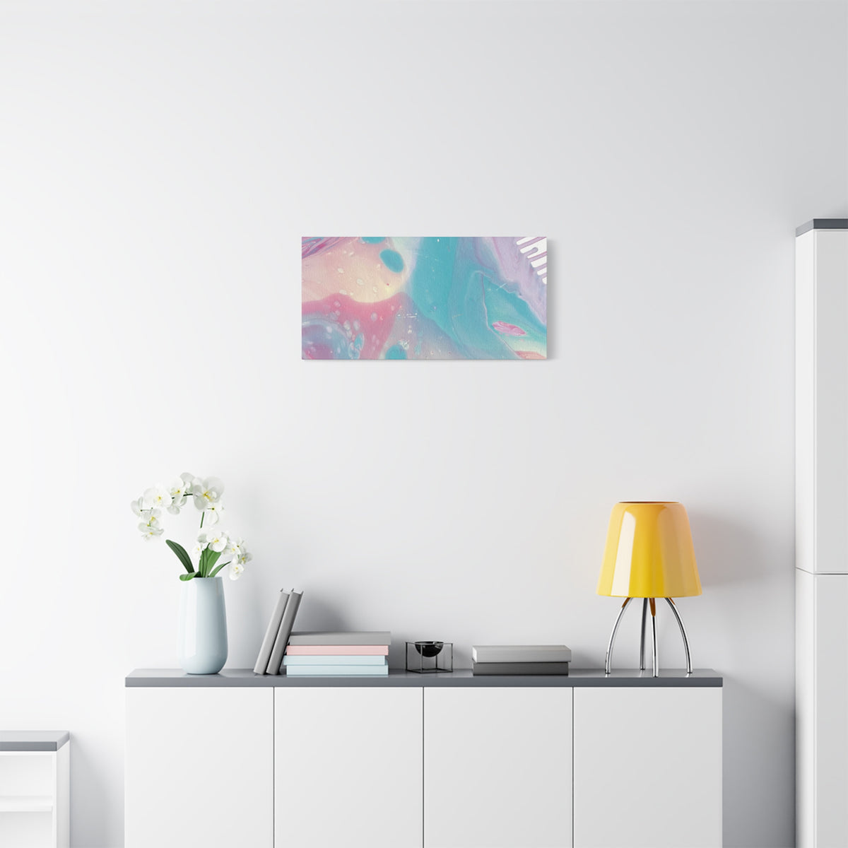 Pastel Fluid Animal Canvas Print Abstract Acrylic Pour Wall Art