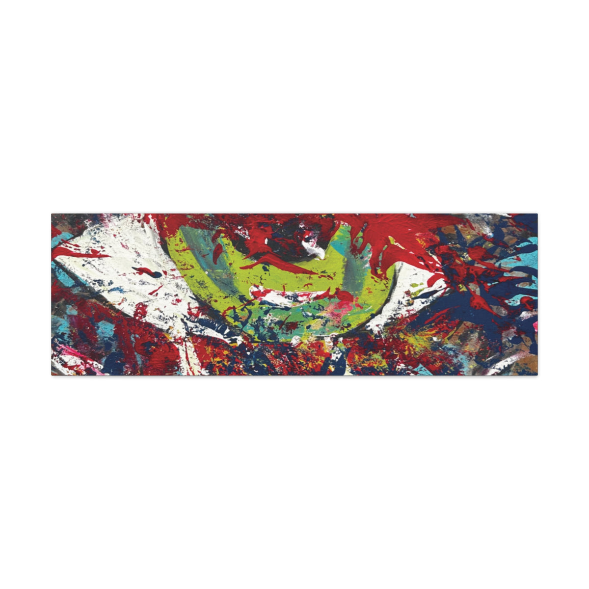 Abstract Burst Matte Canvas Print Eye Colorful Modern Wall Art, Stretched 1.25"