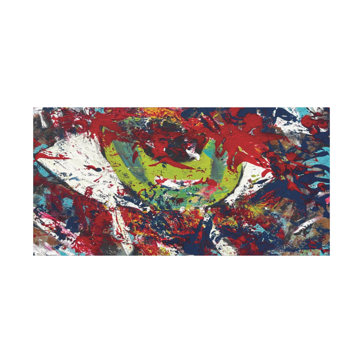 Abstract Burst Matte Canvas Print Eye Colorful Modern Wall Art, Stretched 1.25"