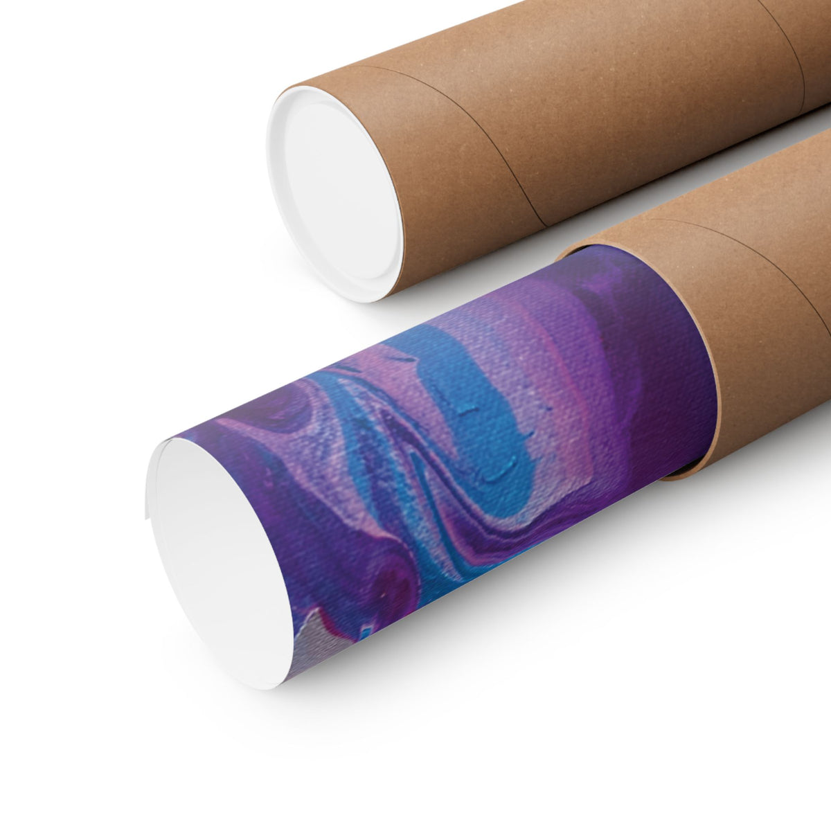 Wave Abstract Purple Fluid Art Matte Poster