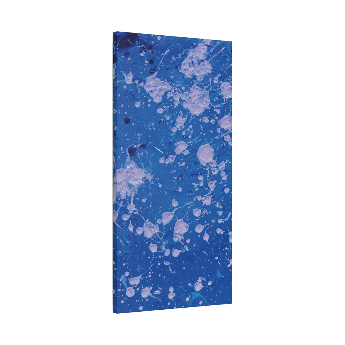 Blue Abstract Splatter Canvas Print  Dots (Matte Stretched 1.25")
