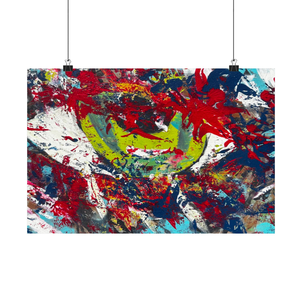 Abstract Color Splash Matte Poster EYE Horizontal Art Print
