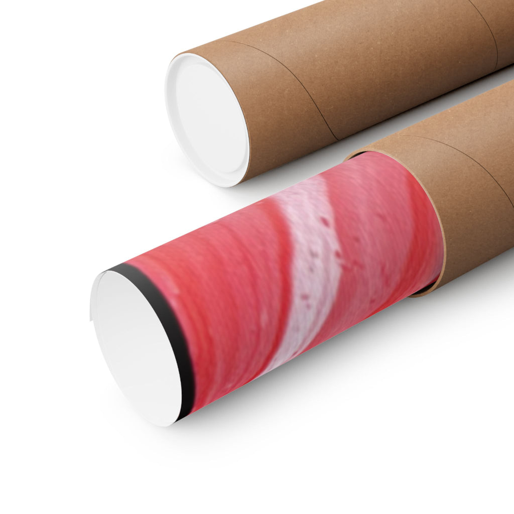 Red Marble Mars Matte Vertical Poster Abstract Red & Cream Wall Art