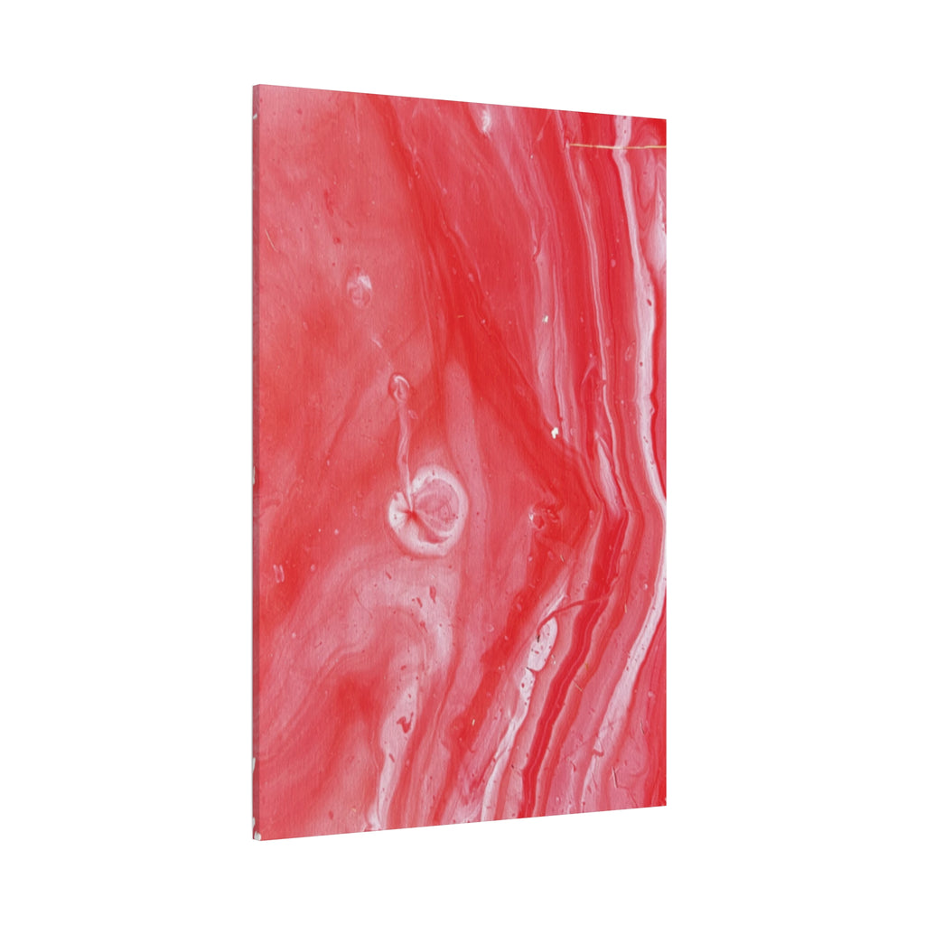 Red Marble 'Mars' Matte Canvas Print Stretched Abstract Wall Art