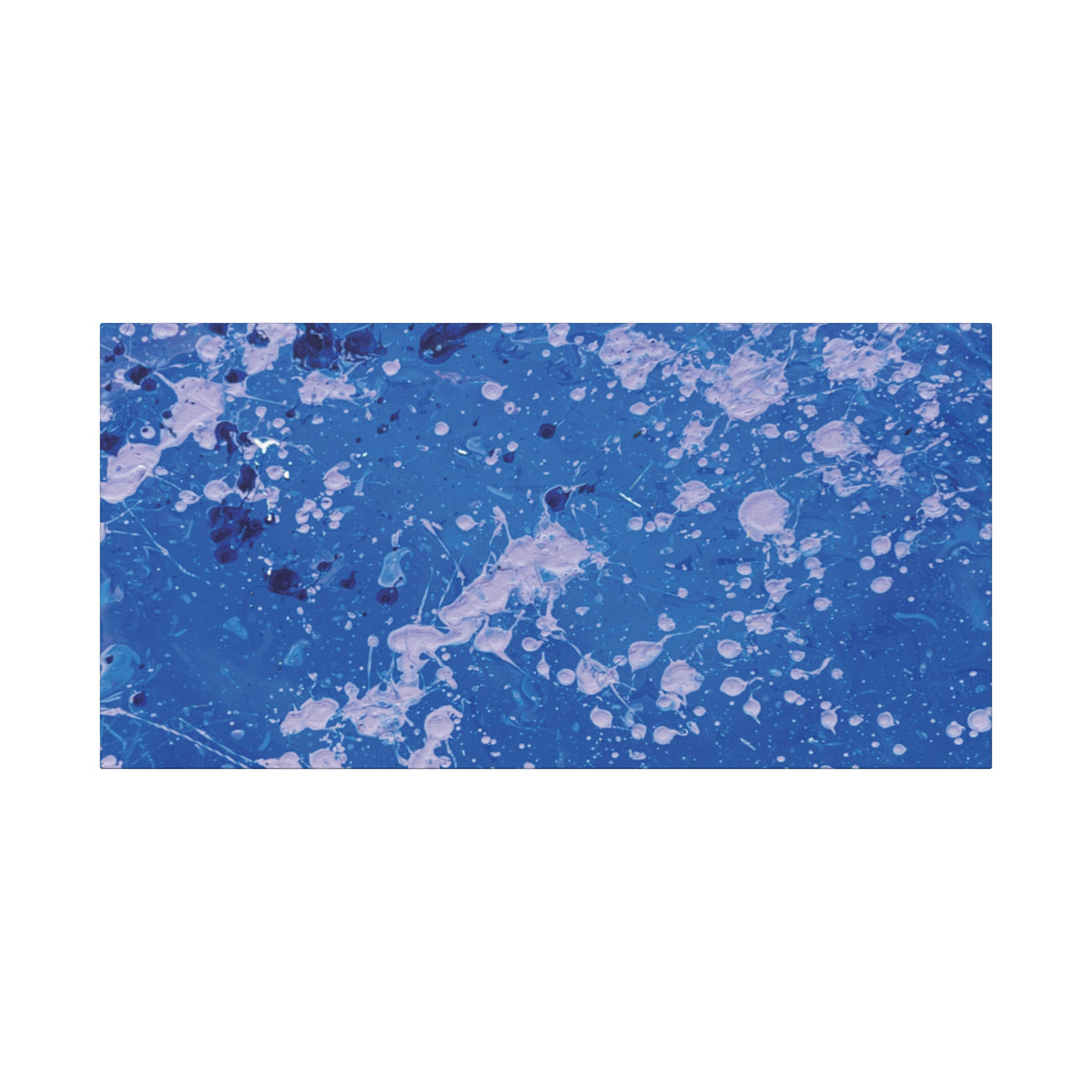Blue Abstract Splatter Canvas Print  Dots (Matte Stretched 1.25")