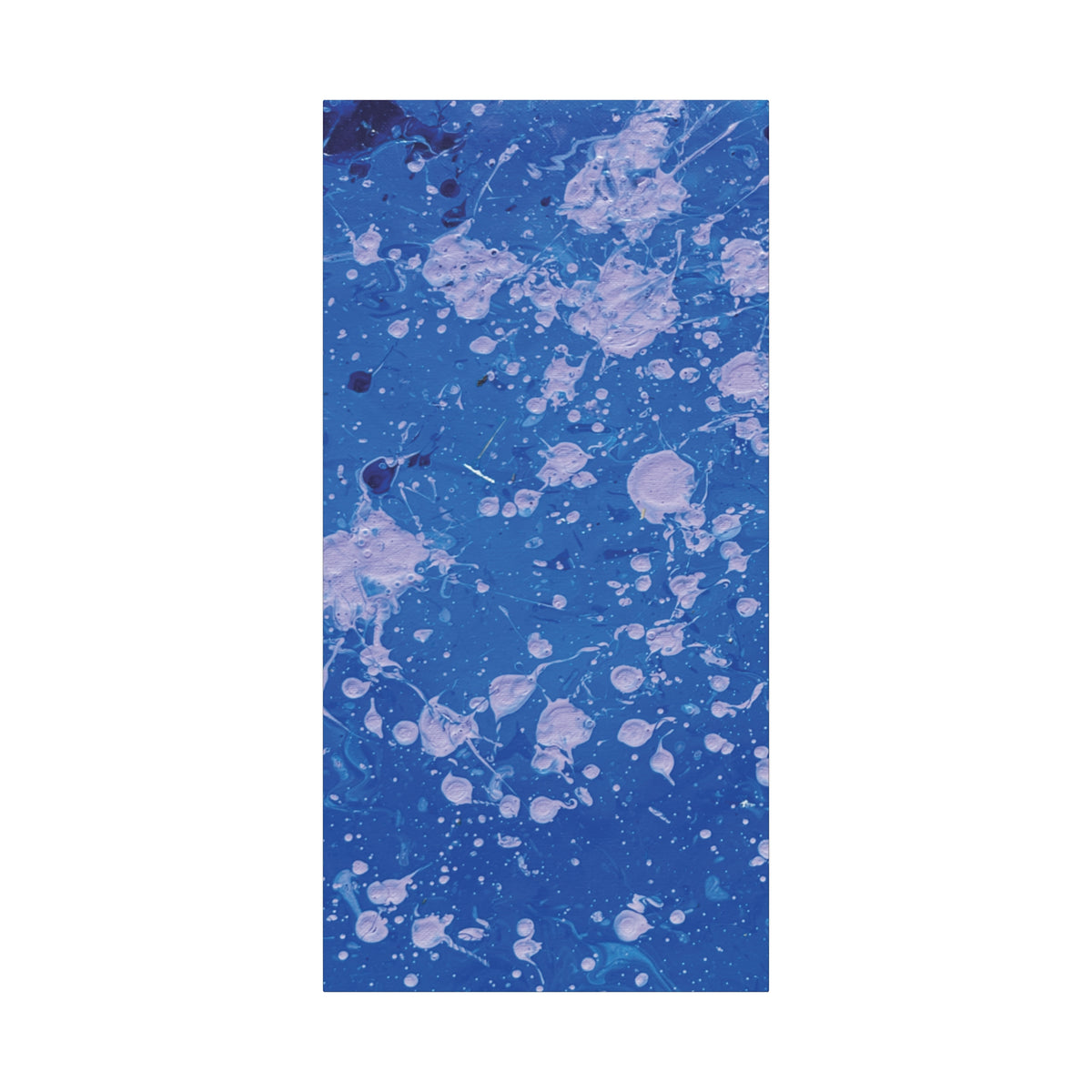 Blue Abstract Splatter Canvas Print  Dots (Matte Stretched 1.25")