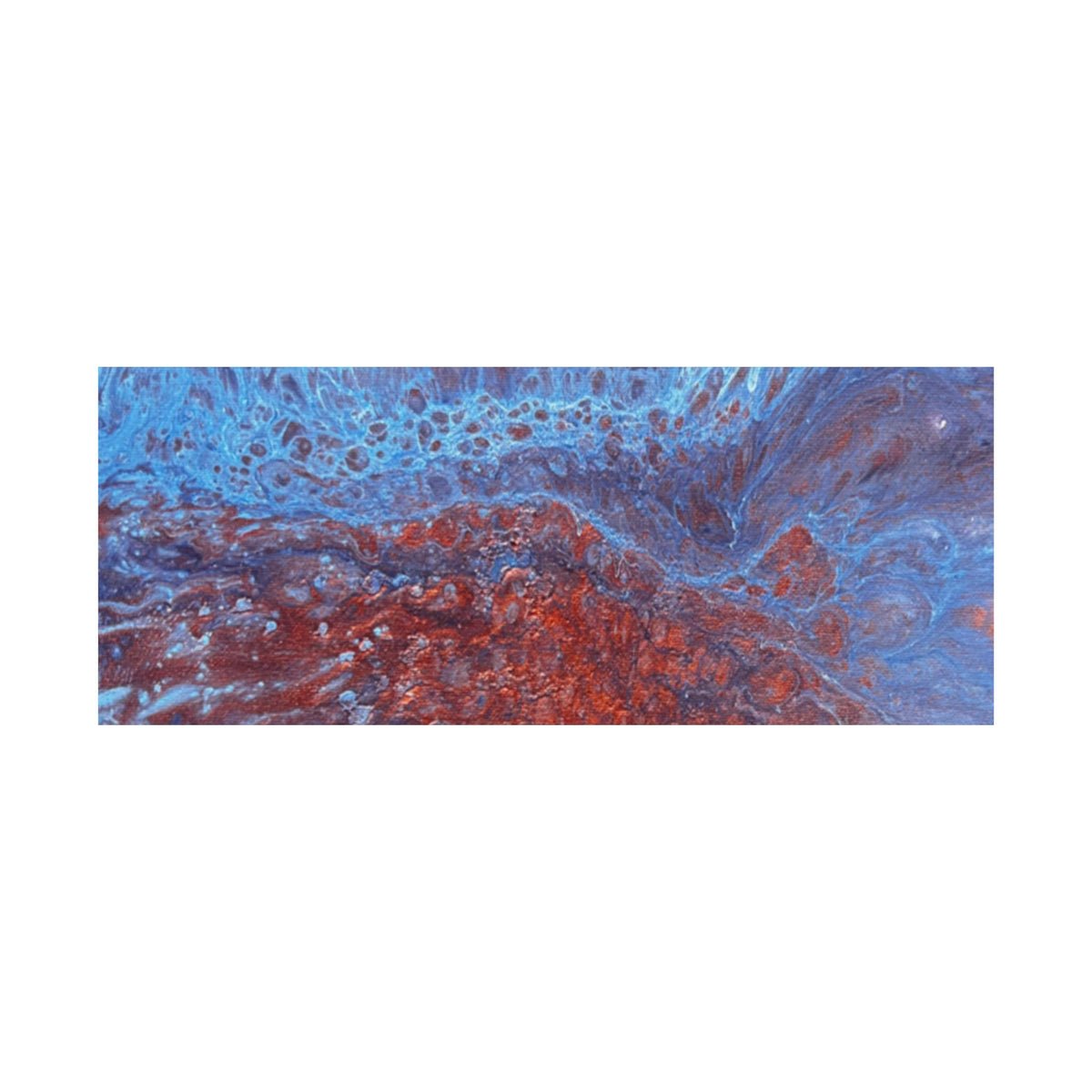 WAVE Abstract Oceanic Pour Art Matte Horizontal Poster