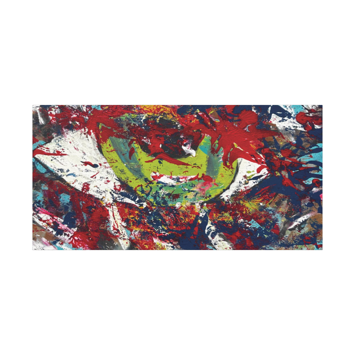 Abstract Burst Matte Canvas Print Eye Colorful Modern Wall Art, Stretched 1.25"