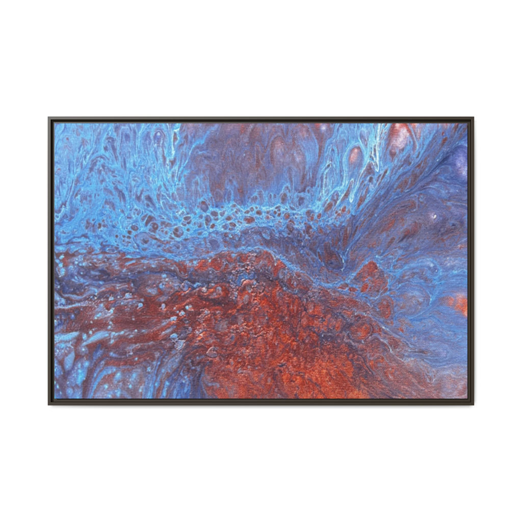 Wave Abstract Oceanic Flow Matte Canvas Framed Art
