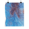 Abstract Blue Resin Art Poster Matte Vertical Wall Art