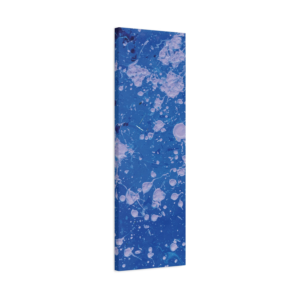 Blue Abstract Splatter Canvas Print  Dots (Matte Stretched 1.25")