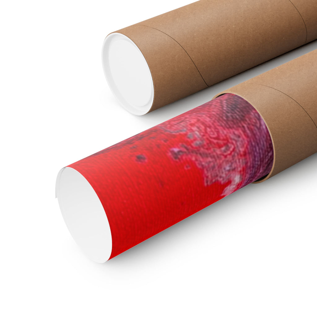 Power Abstract Red Fluid Art Matte Poster (Horizontal)