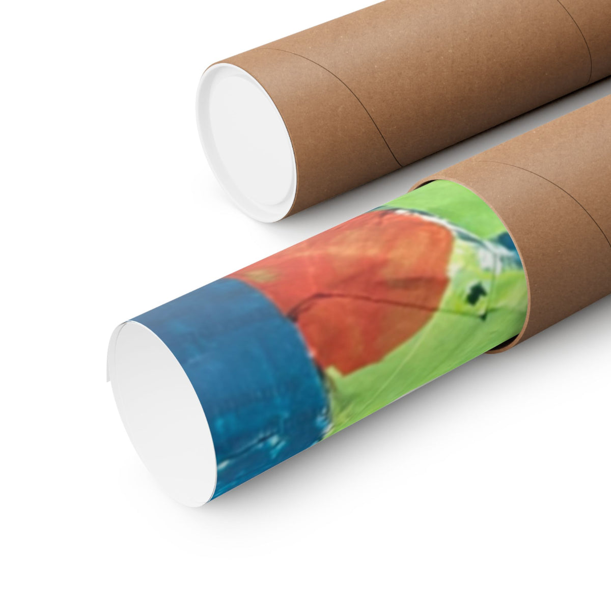 The Fish Abstract Color Splash Matte Horizontal Poster Vibrant Blue & Neon Accent Wall Art