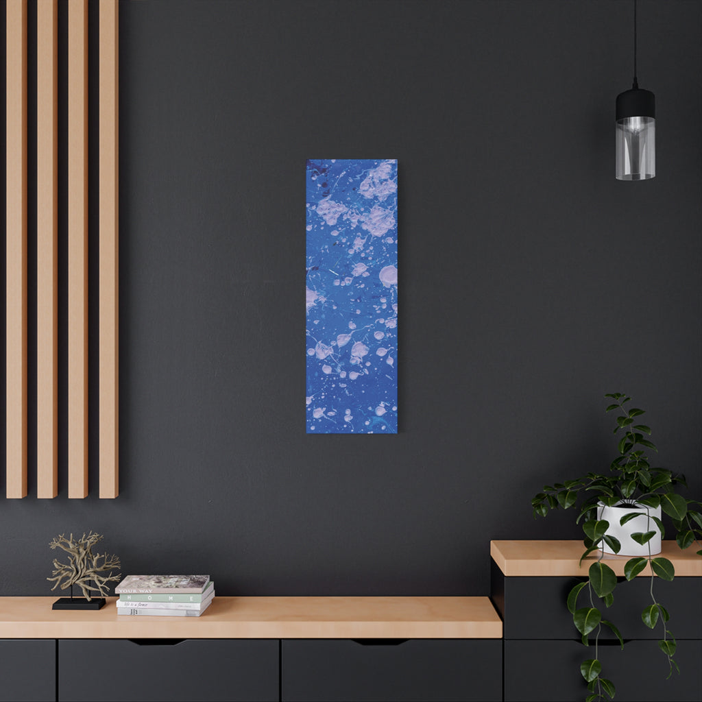 Blue Abstract Splatter Canvas Print  Dots (Matte Stretched 1.25")
