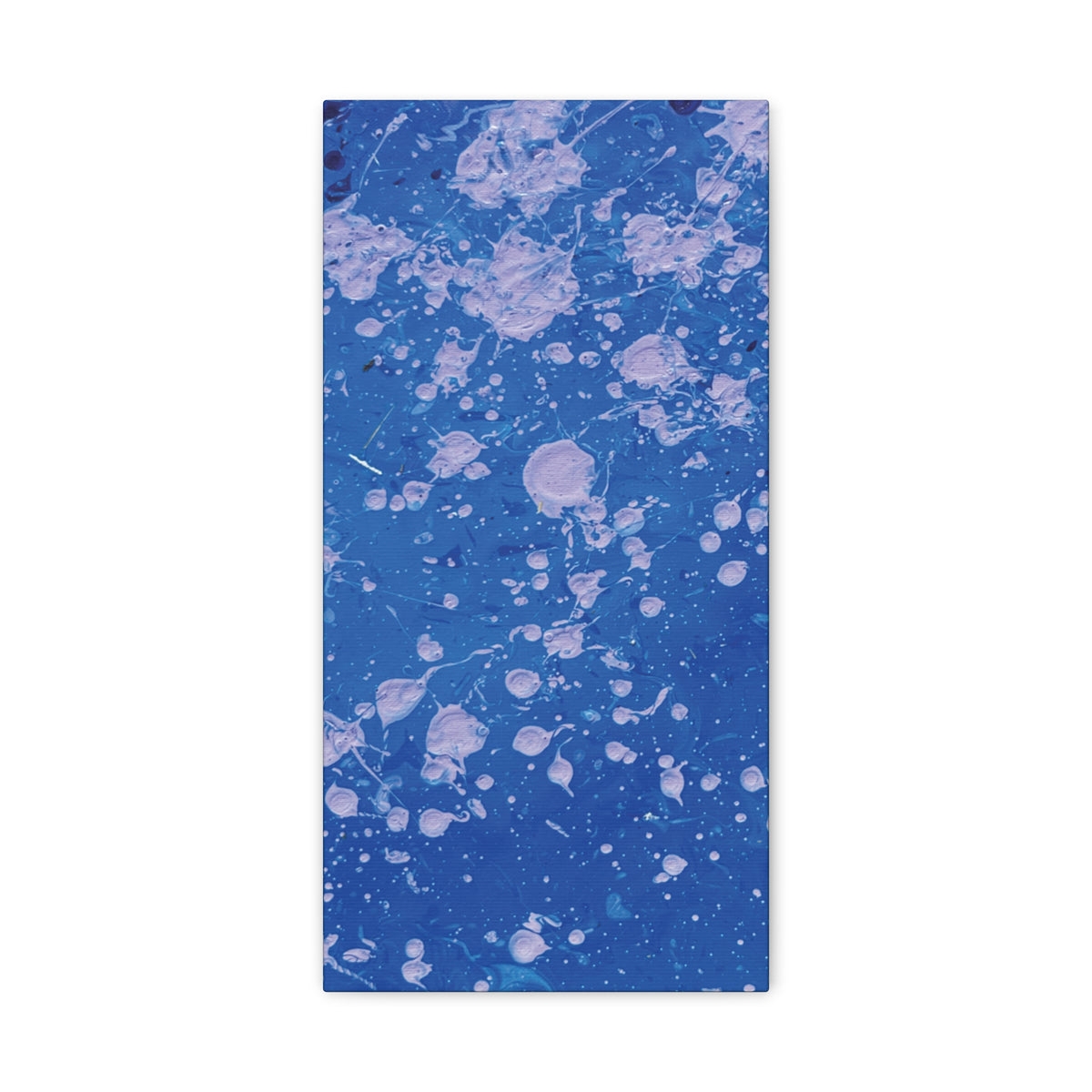 Blue Abstract Splatter Canvas Print  Dots (Matte Stretched 1.25")