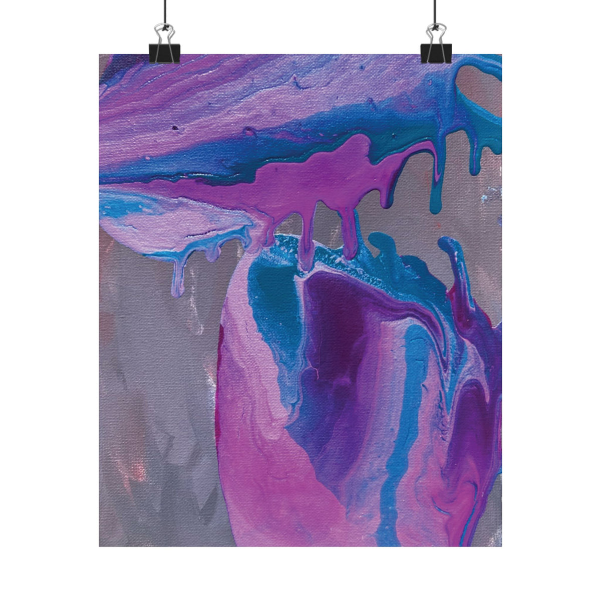 Wave Abstract Purple Fluid Art Matte Poster