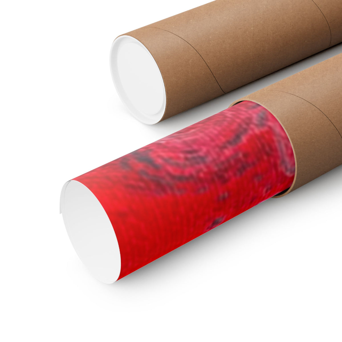 Power Abstract Red Fluid Art Matte Poster (Horizontal)