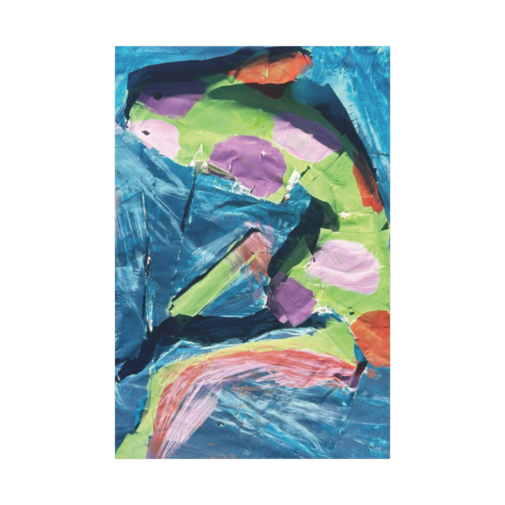 Colorful Koi Fish Canvas Art Vibrant Stretched Matte Wall Decor