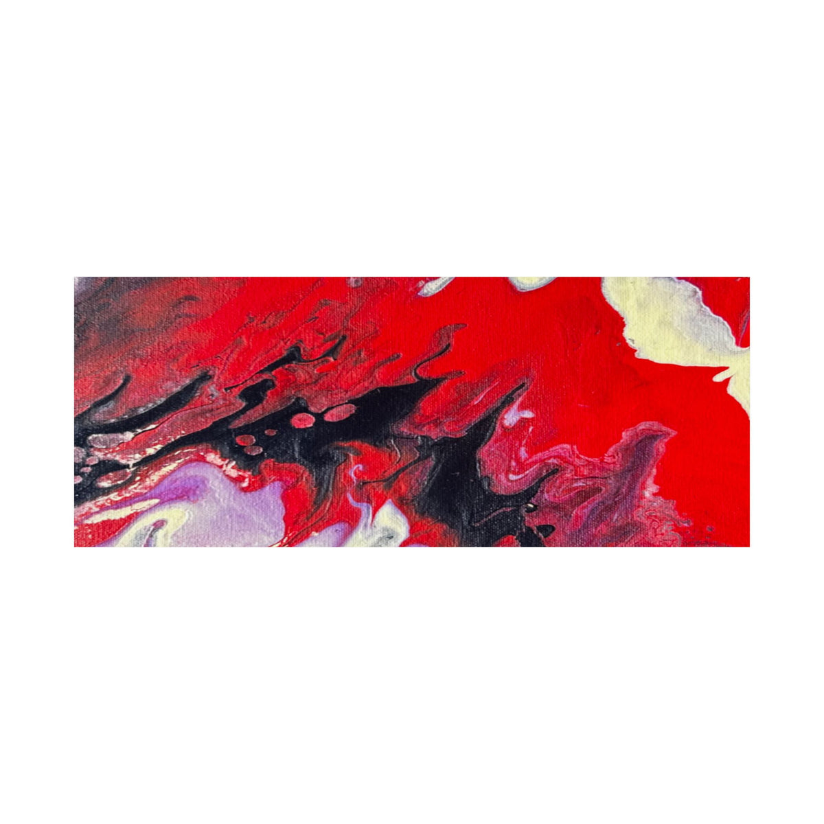 Power Abstract Red Fluid Art Matte Poster (Horizontal)