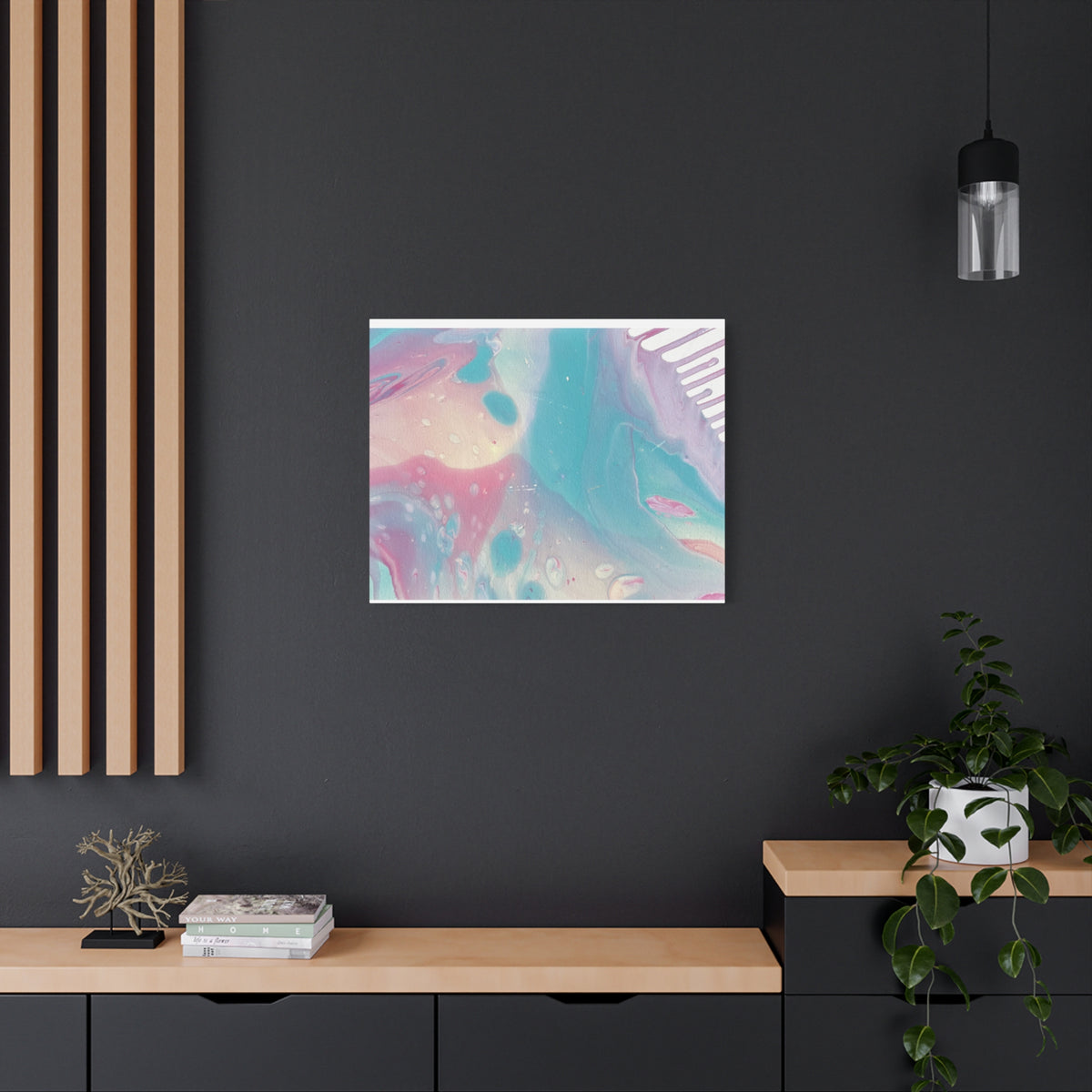 Pastel Fluid Animal Canvas Print Abstract Acrylic Pour Wall Art