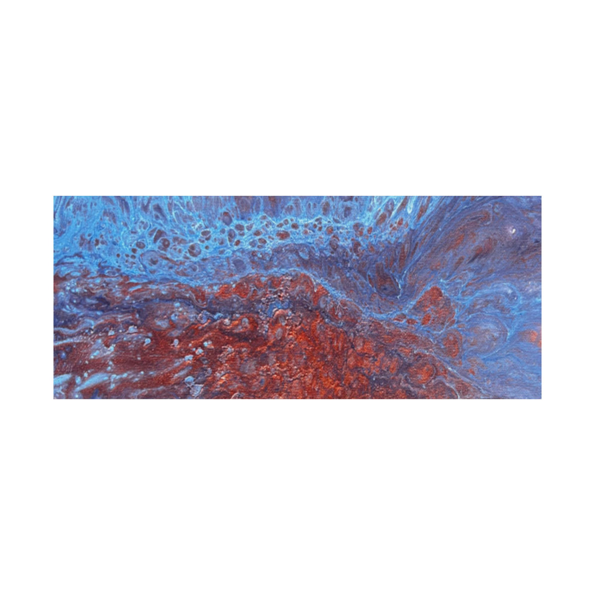 WAVE Abstract Oceanic Pour Art Matte Horizontal Poster