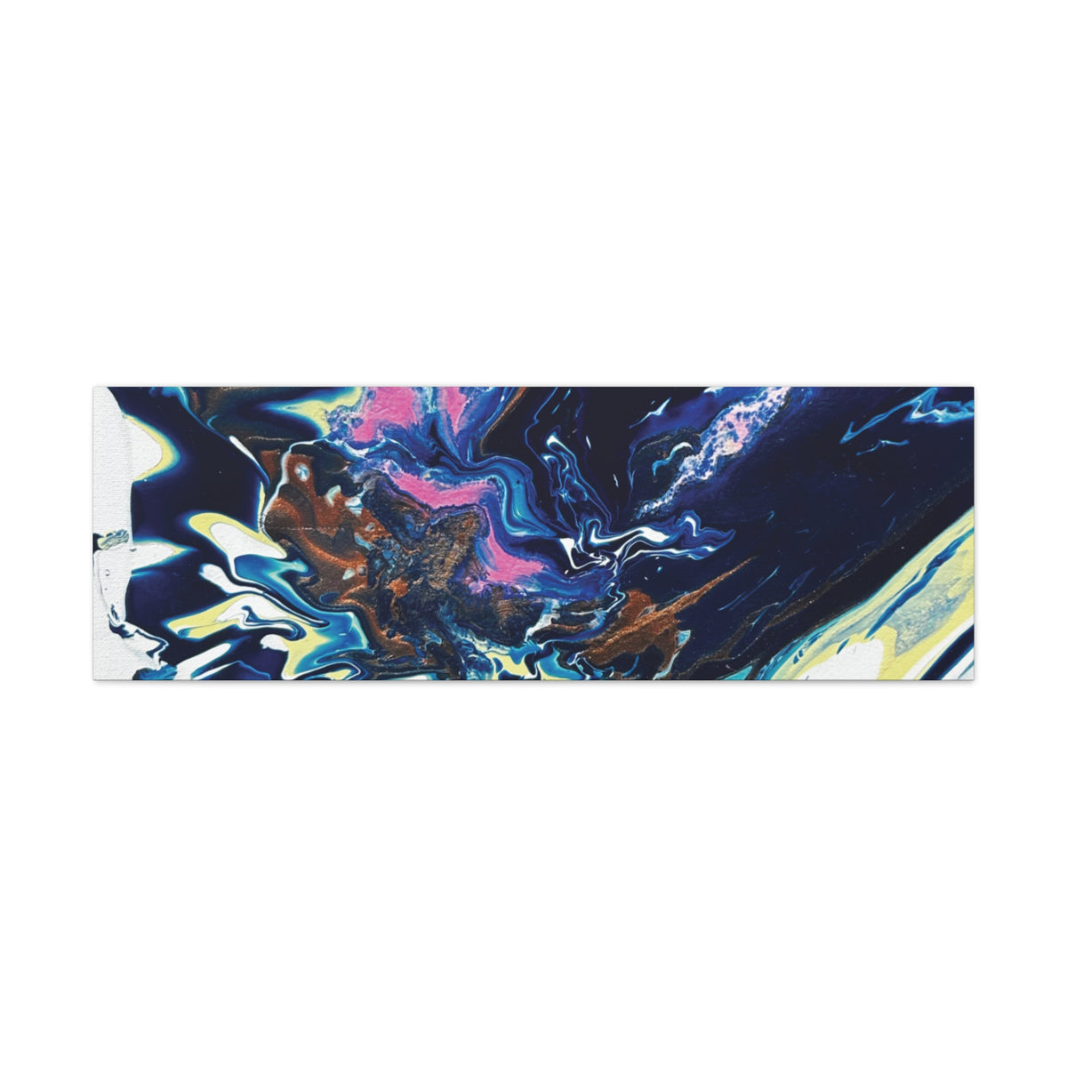 Change Abstract Blue Fluid Art Matte Canvas Print (Stretched Wall Art)