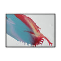 Ceiling Abstract Drip Matte Canvas Framed Print  Multicolor Fluid Art