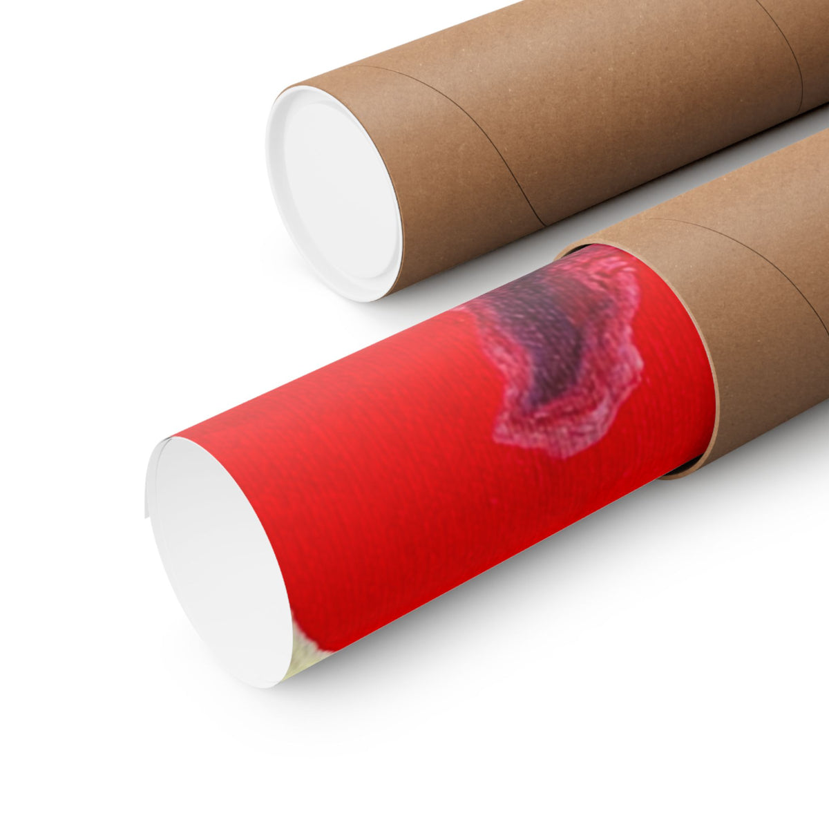 Power Abstract Red Fluid Art Matte Poster (Horizontal)