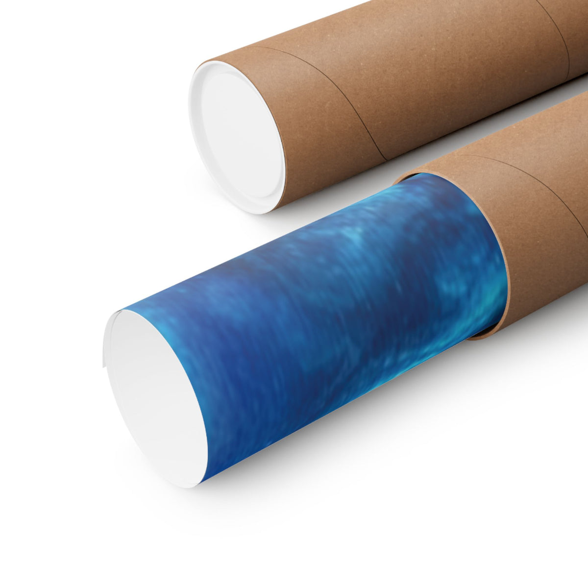 Abstract Ocean Blue Matte Poster Vertical Wall Art Print