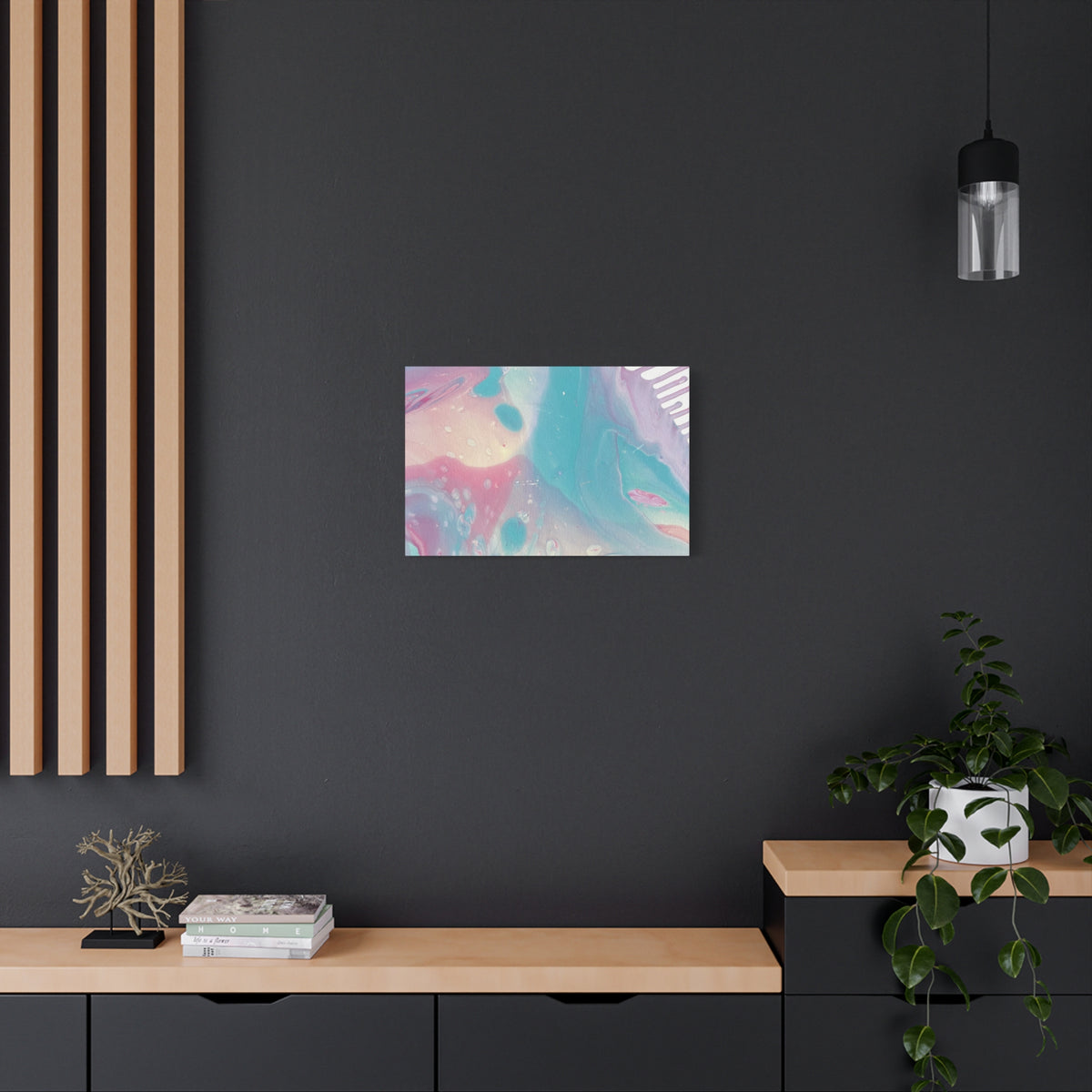 Pastel Fluid Animal Canvas Print Abstract Acrylic Pour Wall Art
