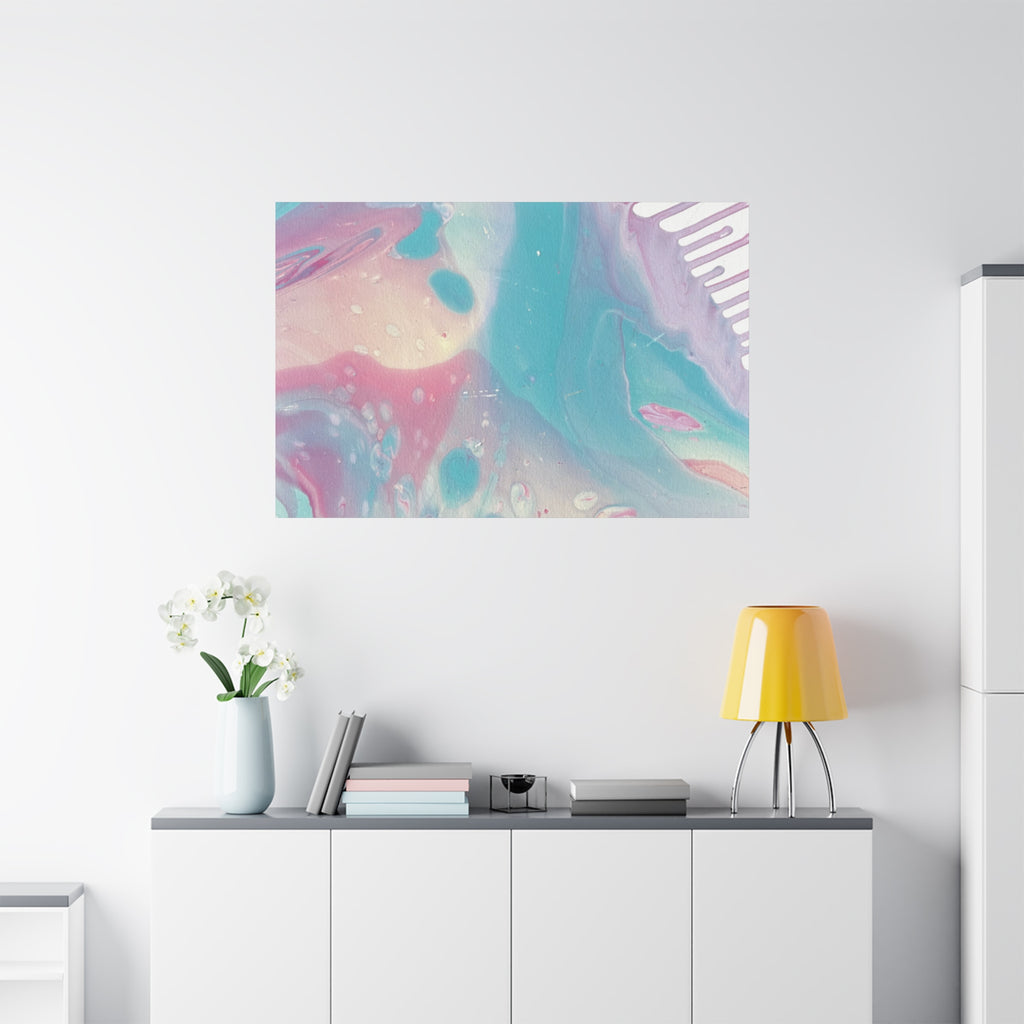 Pastel Fluid Animal Canvas Print Abstract Acrylic Pour Wall Art