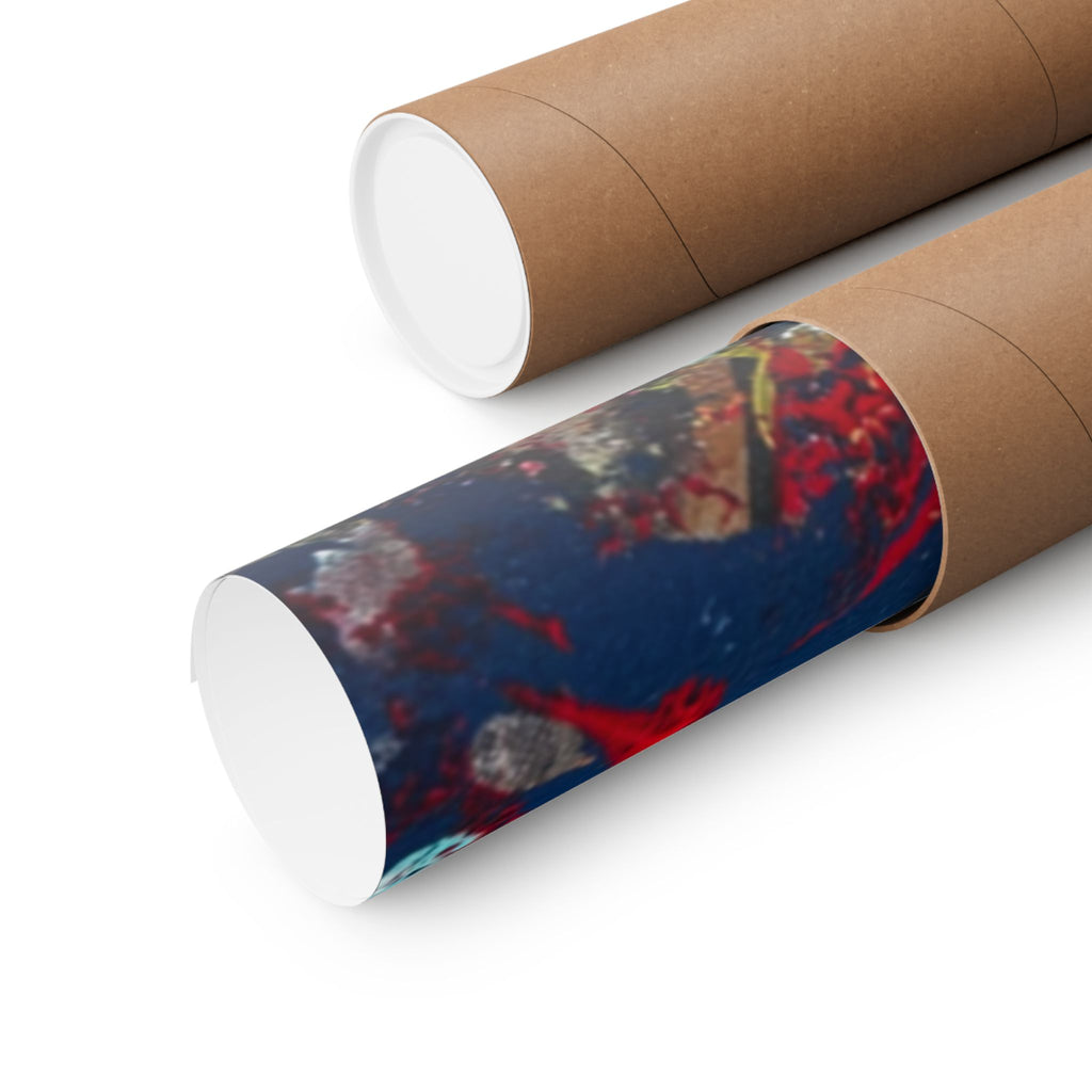 Abstract Color Splash Matte Poster EYE Horizontal Art Print